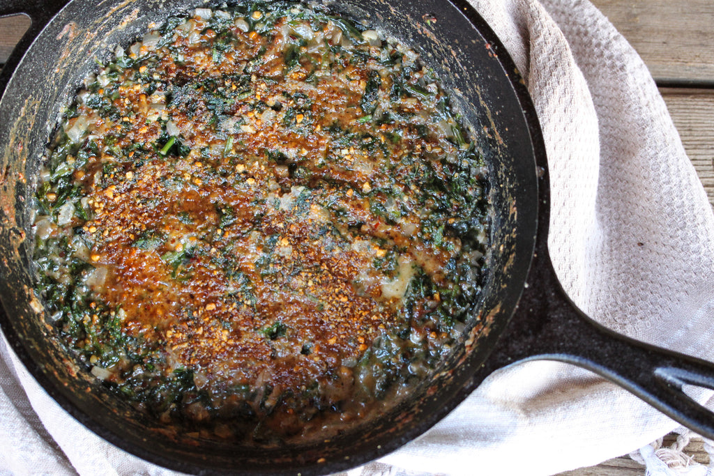 Steakhouse Creamed BBQ Spinach &ndash; Nut Crumbs