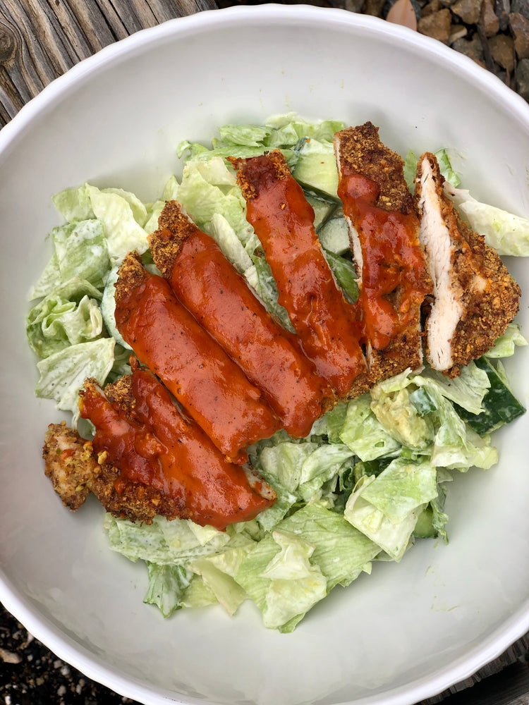 Air Fried Buffalo Chicken Salad