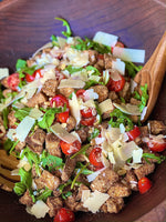 Crispy Eggplant Arugula Salad