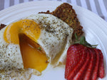 Sunny Side Up Egg Over Coconut Curry Nut Crumbs Encrusted Salmon